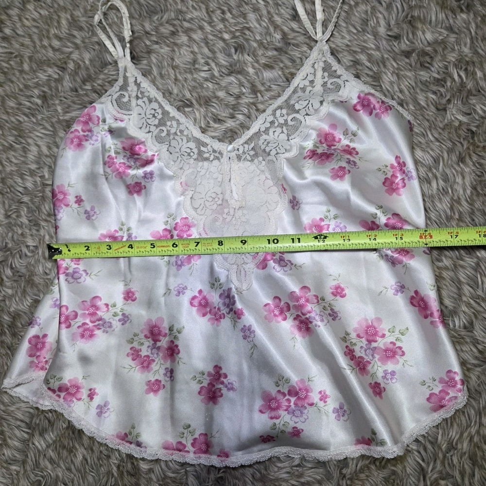 Vintage Chantilly Maidensform Floral Satin Lace Camisole Cami Size 36 Romantic - Picture 5 of 8
